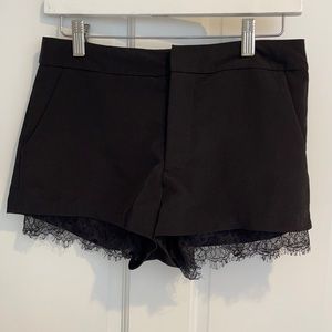 Forever 21 Black Shorts with Lace Detail